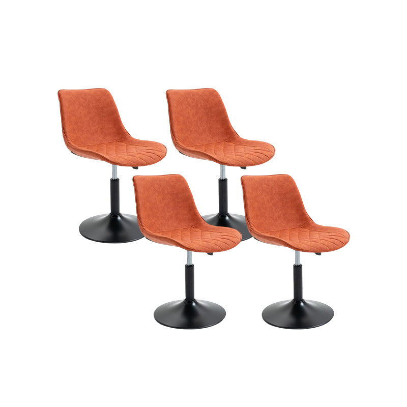 Industrial Bar and Counter Stool Adjustable Height Stool with Pedestal Base in Black