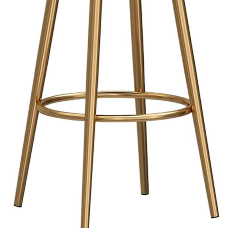 Nordic Style Bar-stool Round Counter Bar Stool with Metal Legs