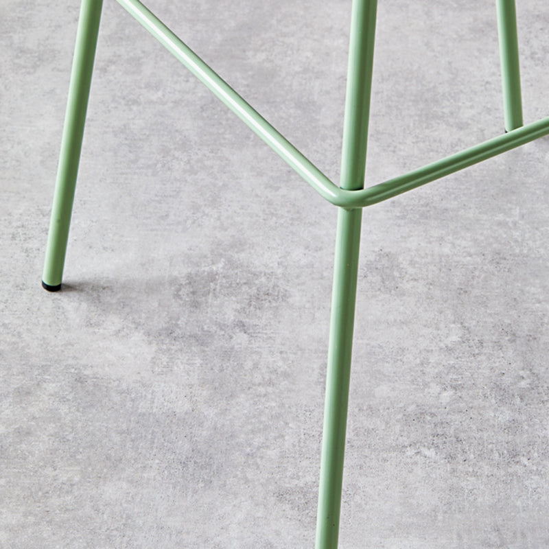Contemporary Metal Bar Stool Bucket Counter Bar Stool with Metal Legs