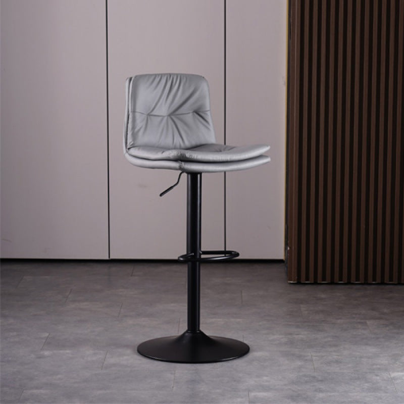 Contemporary Liftable Bar-stool PU Leather Bar Stool with Metal Legs
