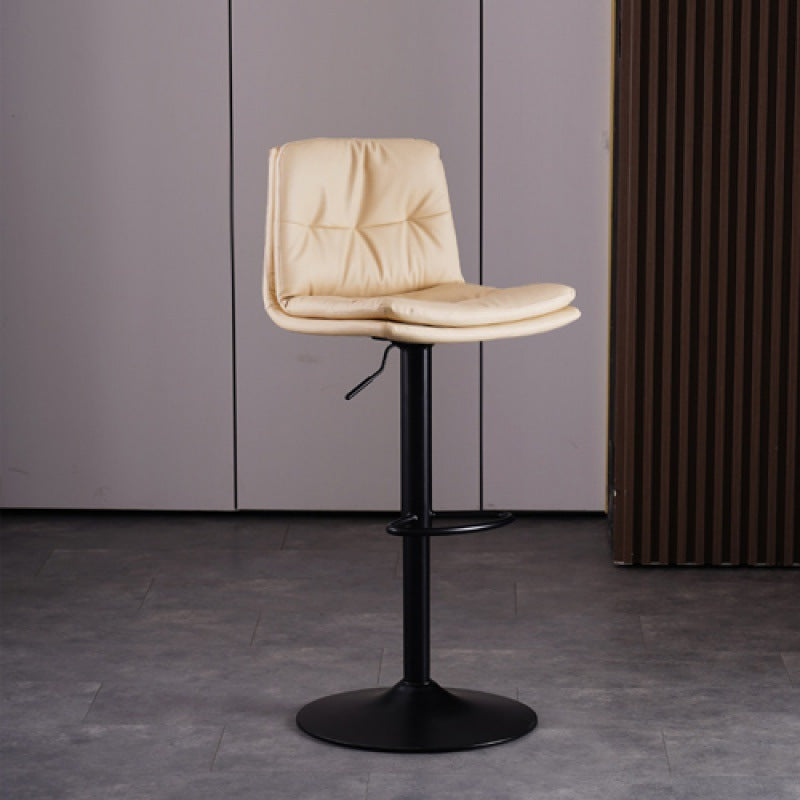 Contemporary Liftable Bar-stool PU Leather Bar Stool with Metal Legs