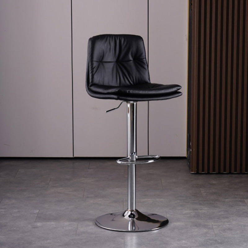 Contemporary Liftable Bar-stool PU Leather Bar Stool with Metal Legs