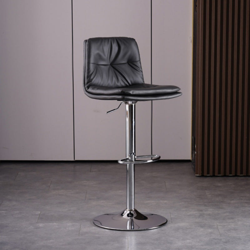 Contemporary Liftable Bar-stool PU Leather Bar Stool with Metal Legs