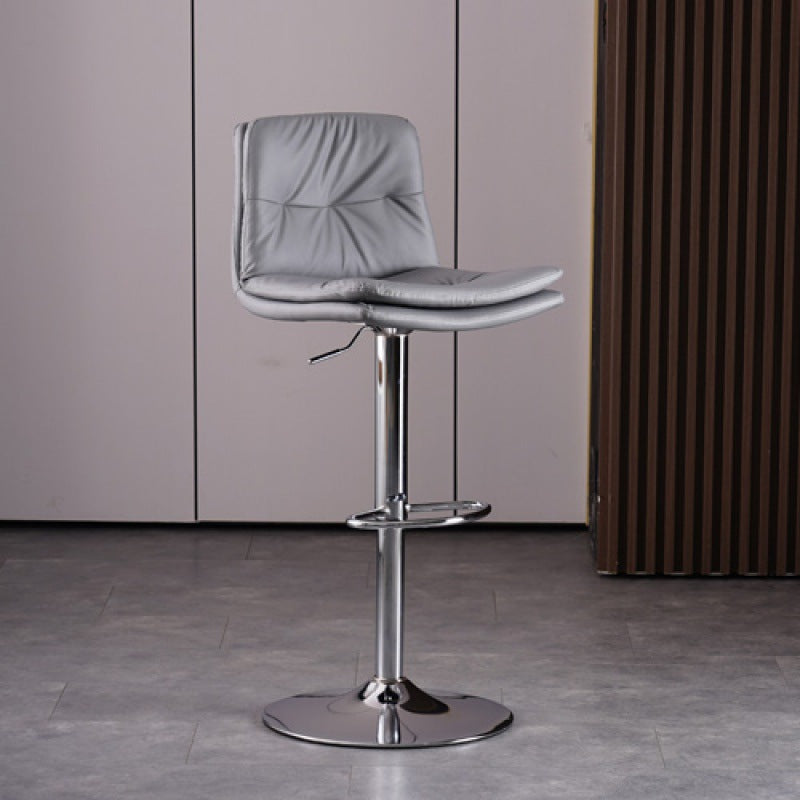 Contemporary Liftable Bar-stool PU Leather Bar Stool with Metal Legs