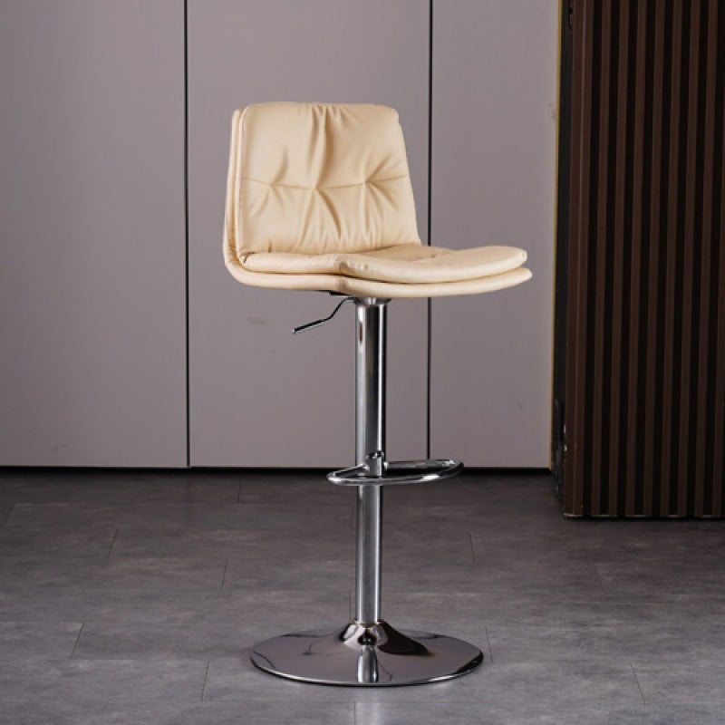 Contemporary Liftable Bar-stool PU Leather Bar Stool with Metal Legs