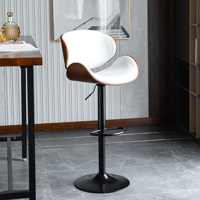 Modern Liftable Bar-stool PU Leather Counter Bar Stool with Metal Legs