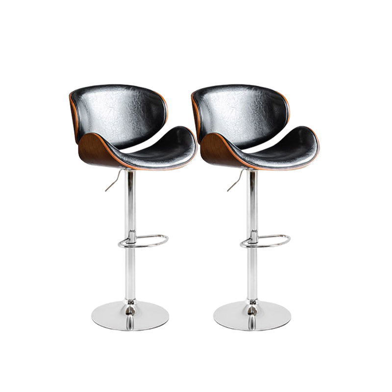 Modern Liftable Bar-stool PU Leather Counter Bar Stool with Metal Legs