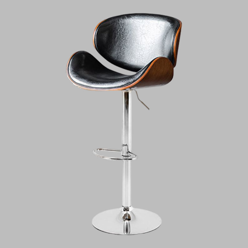 Modern Liftable Bar-stool PU Leather Counter Bar Stool with Metal Legs