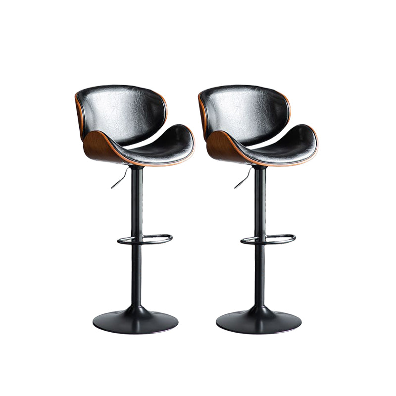 Modern Liftable Bar-stool PU Leather Counter Bar Stool with Metal Legs