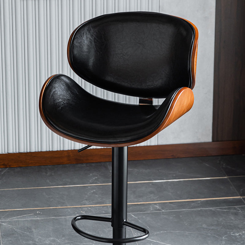 Modern Liftable Bar-stool PU Leather Counter Bar Stool with Metal Legs