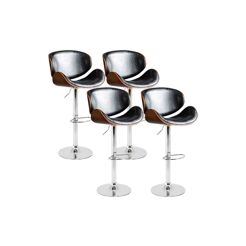 Modern Liftable Bar-stool PU Leather Counter Bar Stool with Metal Legs