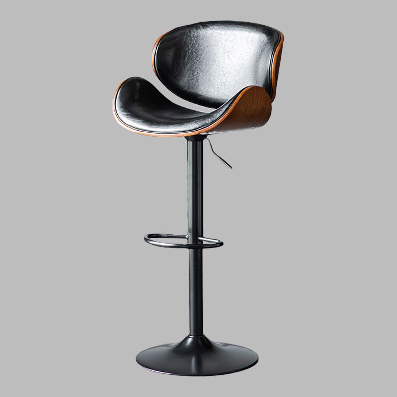 Modern Liftable Bar-stool PU Leather Counter Bar Stool with Metal Legs