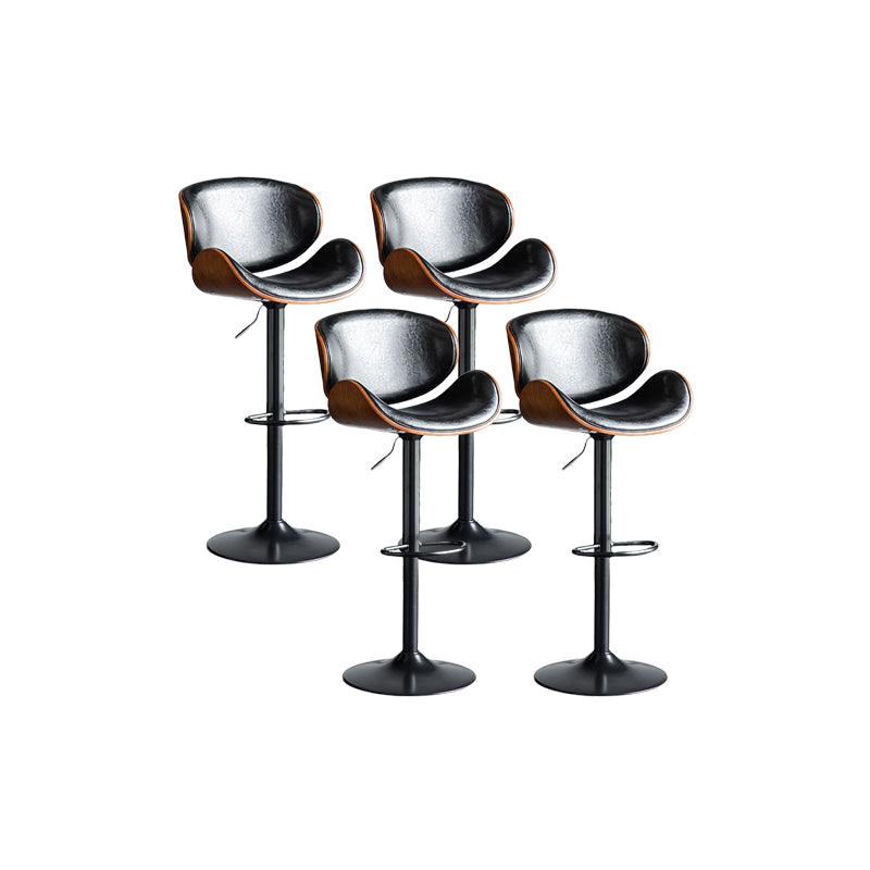 Modern Liftable Bar-stool PU Leather Counter Bar Stool with Metal Legs