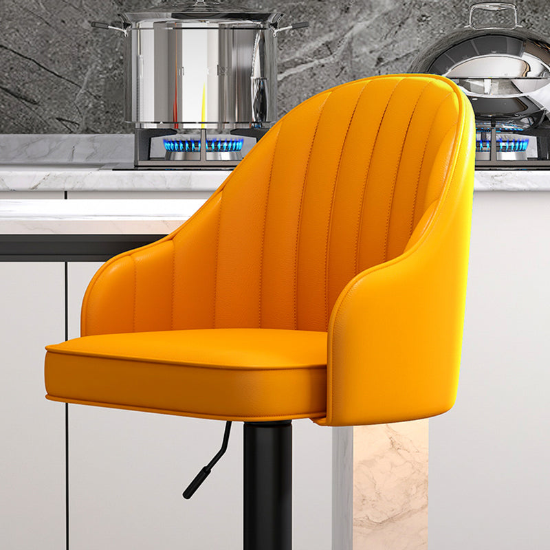 Modern Style Bar-stool PU Leather Counter Bar Stool with Metal Legs for Bristol