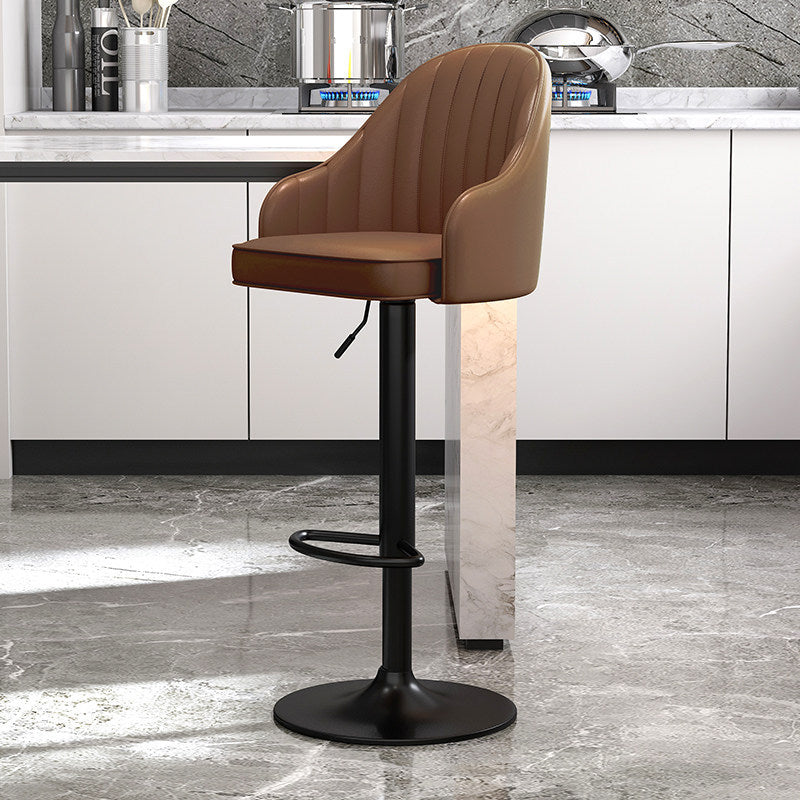 Modern Style Bar-stool PU Leather Counter Bar Stool with Metal Legs for Bristol