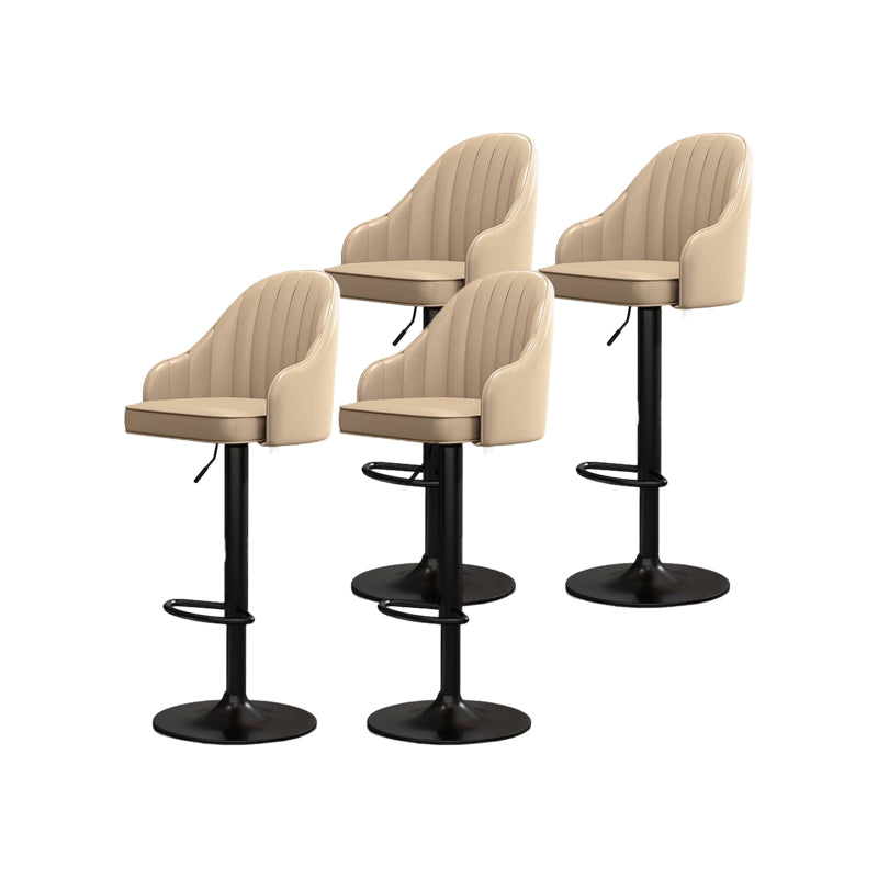 Modern Style Bar-stool PU Leather Counter Bar Stool with Metal Legs for Bristol