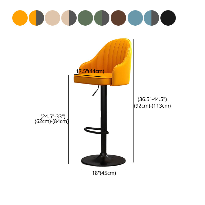 Modern Style Bar-stool PU Leather Counter Bar Stool with Metal Legs for Bristol