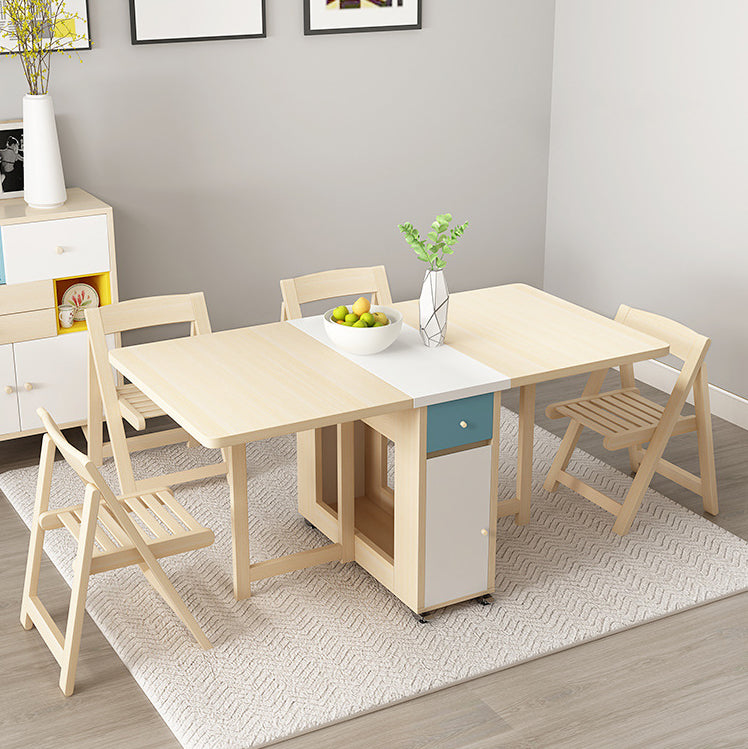 Modern Folding Dining Table Set 1/2/3/5 Pieces Dining Set for Home Use