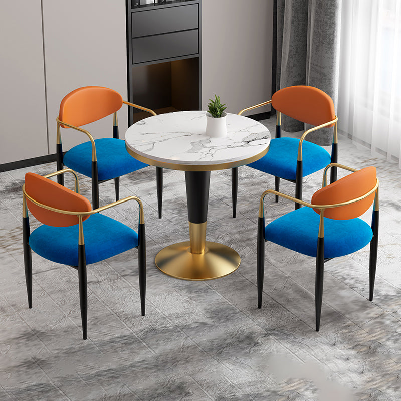 Glam Style Sintered Stone Dining Set 1/2/4/5 Pieces Dining Set for Dining Areas