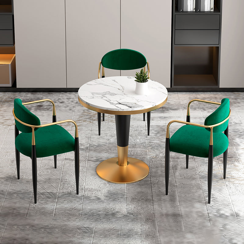 Glam Style Sintered Stone Dining Set 1/2/4/5 Pieces Dining Set for Dining Areas