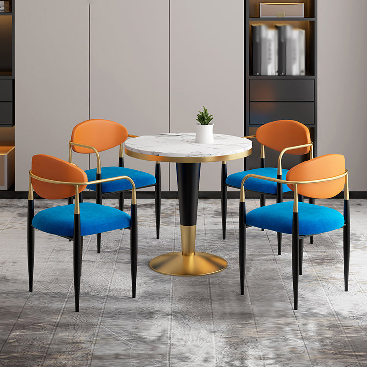 Glam Style Sintered Stone Dining Set 1/2/4/5 Pieces Dining Set for Dining Areas