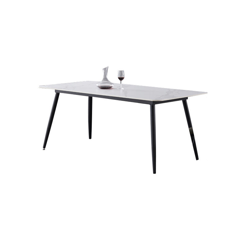 Modern Metal Dining Set 1/2/5/6/7 Pieces Rectangle Dining Table Set