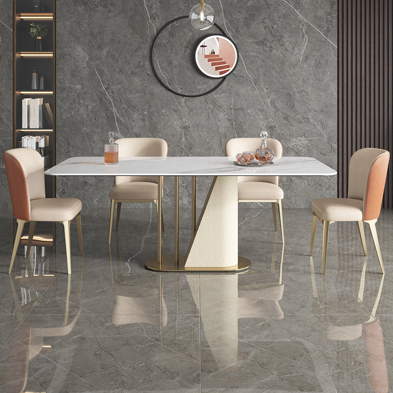 Designer Style Sintered Stone Dining Set Rectangle 1/3/4/5/7 Pieces Table with Chairs