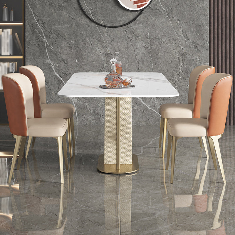 Designer Style Sintered Stone Dining Set Rectangle 1/3/4/5/7 Pieces Table with Chairs