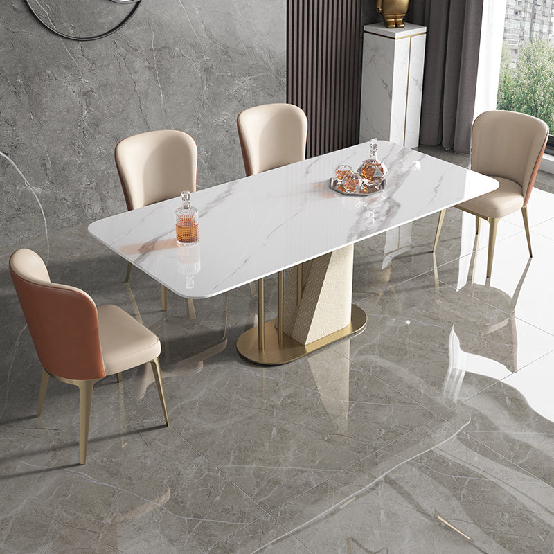Designer Style Sintered Stone Dining Set Rectangle 1/3/4/5/7 Pieces Table with Chairs