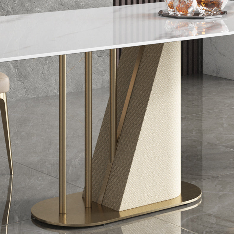 Designer Style Sintered Stone Dining Set Rectangle 1/3/4/5/7 Pieces Table with Chairs