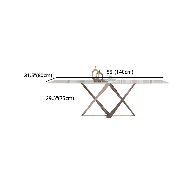 Nordic Sintered Stone Top Dining Set Rectangle 1/3/4/5/7 Pieces Dining Table with Chairs