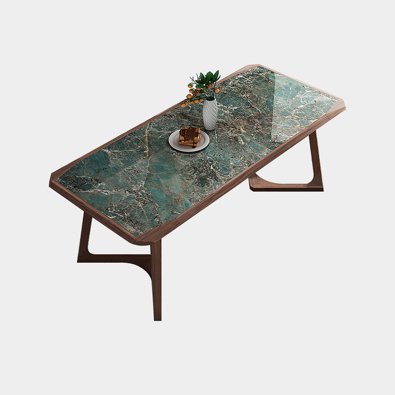 Designer Style Sintered Stone Dining Set Rectangle 1/4/5/7 Pieces Wooden Table with Chairs