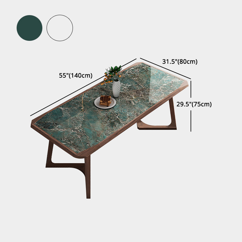 Designer Style Sintered Stone Dining Set Rectangle 1/4/5/7 Pieces Wooden Table with Chairs