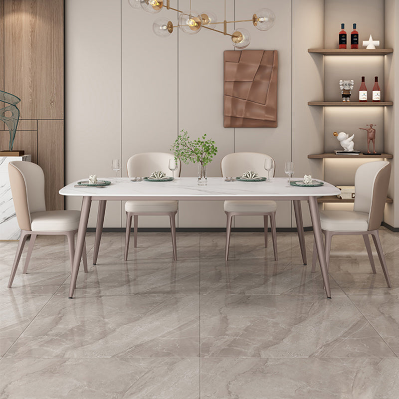 Nordic Glam Sintered Stone Dining Table Set 1/2/5/7 Pieces Dining Set for Kitchen