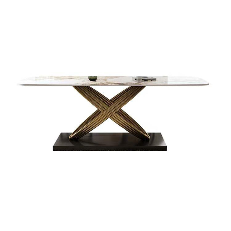 Nordic Glam Sintered Stone Dining Table Set 1/2/5/7 Pieces Dining Set for Home