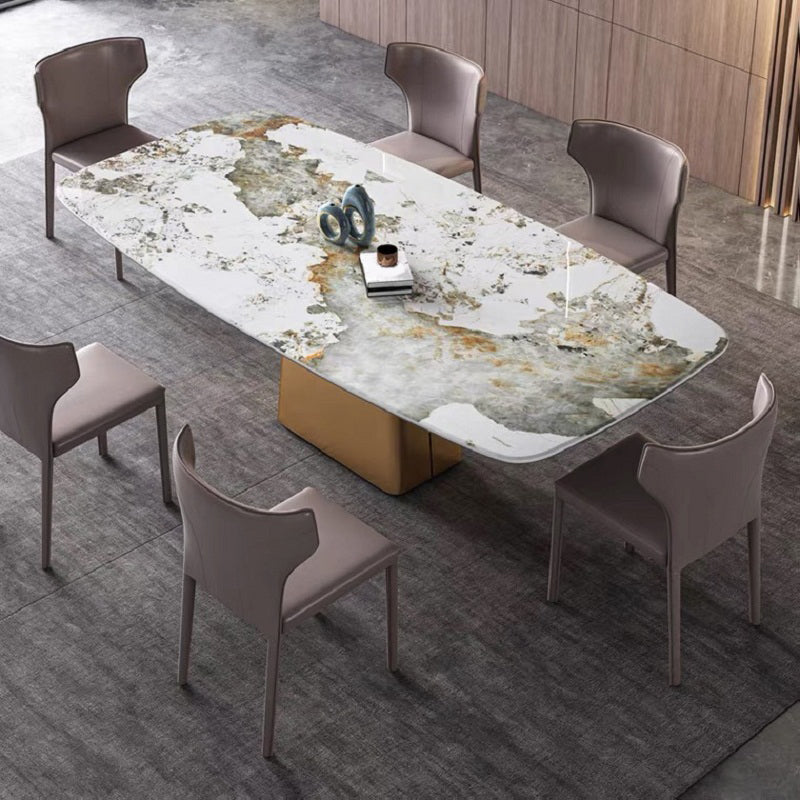 Contemporary Sintered Stone Dining Table Set 1/3/4/5/7 Pieces Dining Set for Home