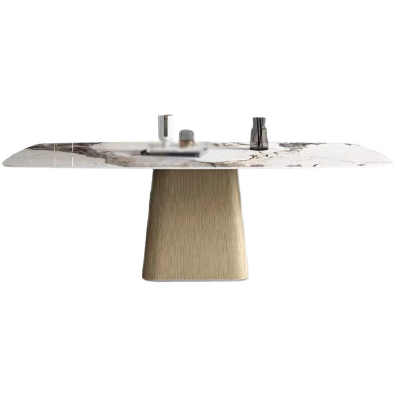 Contemporary Sintered Stone Dining Table Set 1/3/4/5/7 Pieces Dining Set for Home