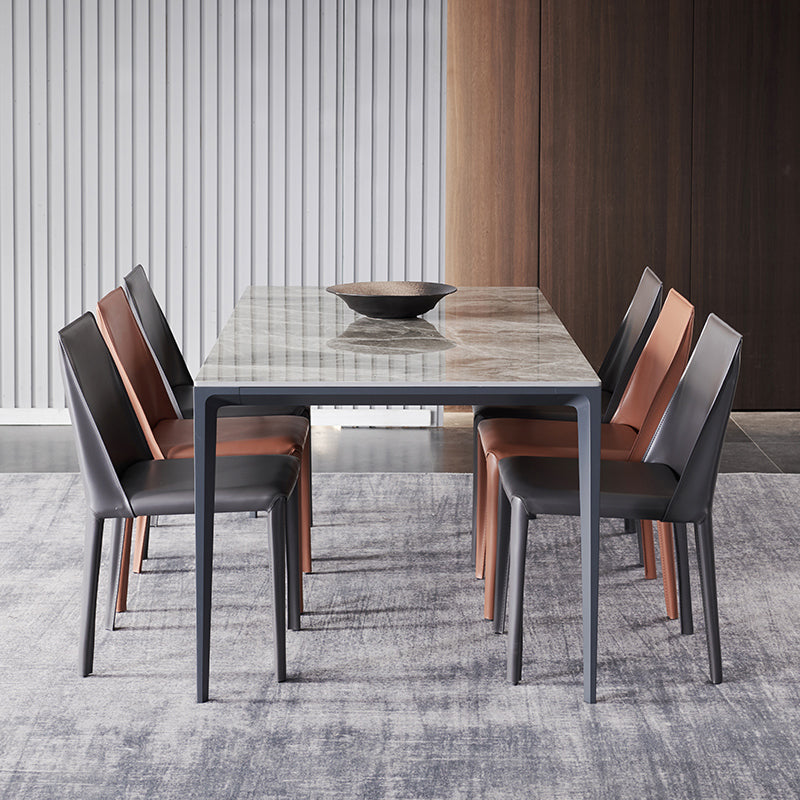 Contemporary Sintered Stone Dining Table Set 1/4/5/7 Pieces Dining Set for Home