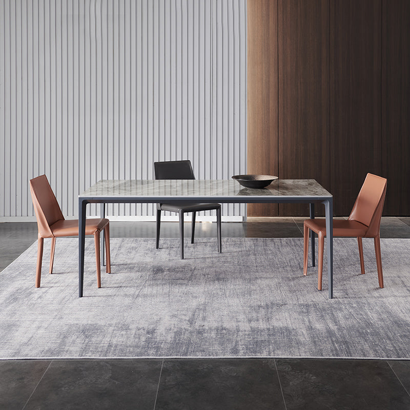 Contemporary Sintered Stone Dining Table Set 1/4/5/7 Pieces Dining Set for Home