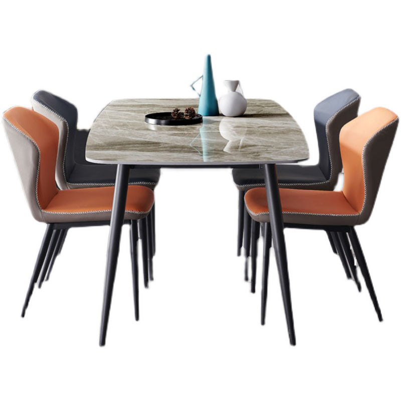 Modern Sintered Stone Dining Table Set 1/4/5/7 Pieces Dining Set for Home