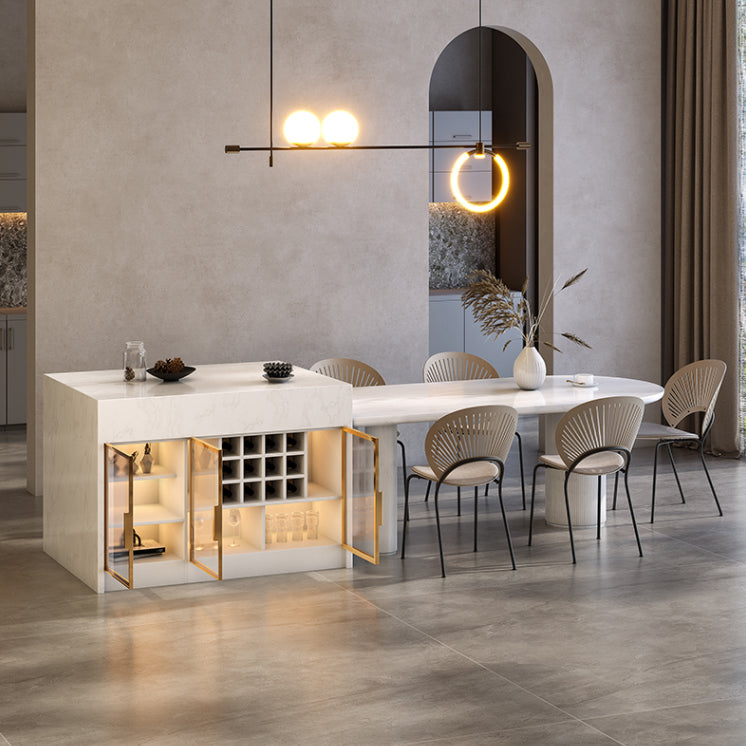 Modern Style Sintered Stone Dining Table Set 1/4/6 Pieces Dining Set for Home
