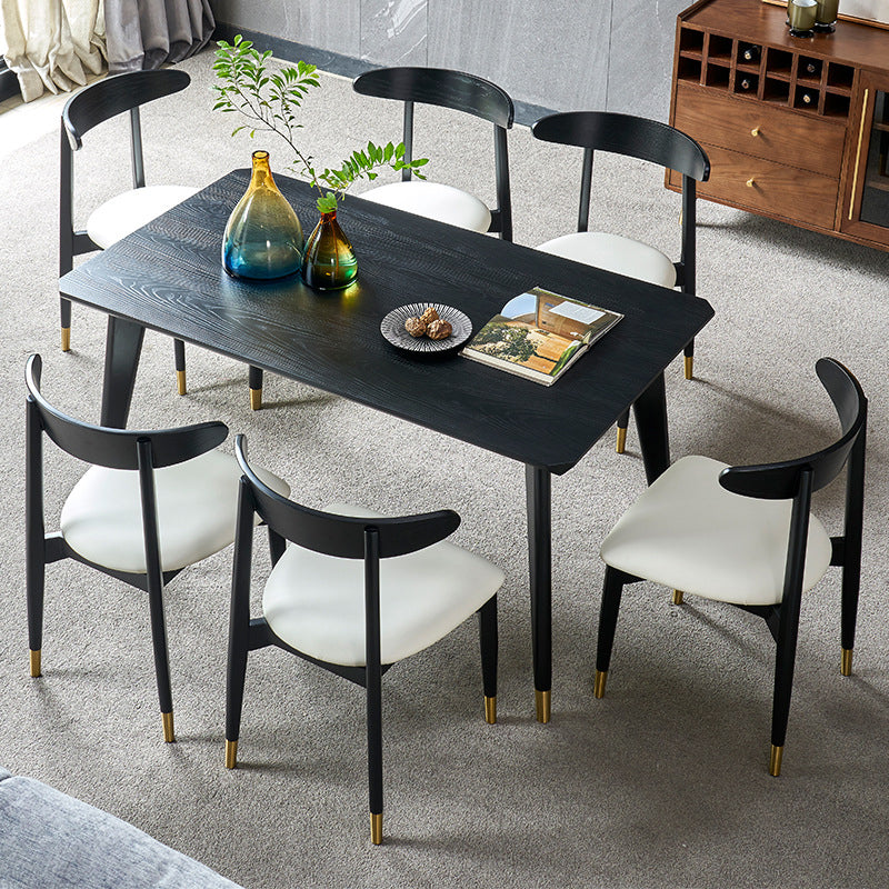 Traditional Luxury Rectangle Dining Site Table Solid Wood Dining Room Furniture