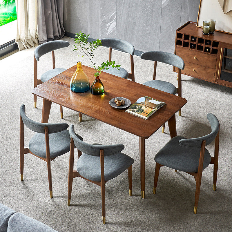 Traditional Luxury Rectangle Dining Site Table Solid Wood Dining Room Furniture
