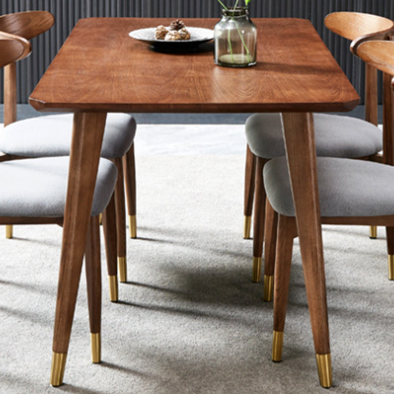 Traditional Luxury Rectangle Dining Site Table Solid Wood Dining Room Furniture