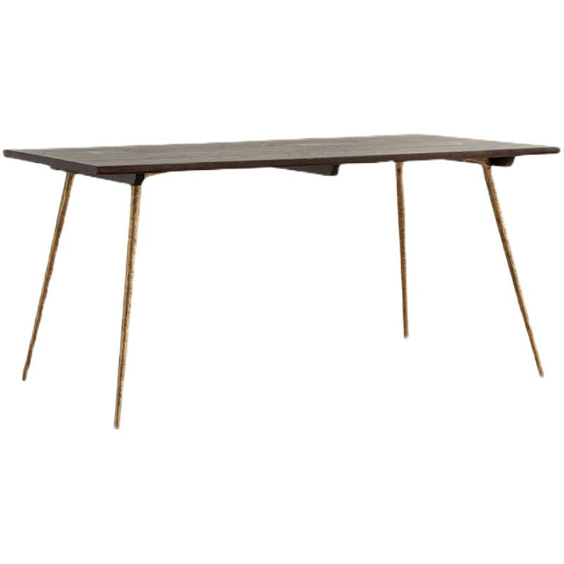 Traditional Luxury Rectangle Dining Site Table Solid Wood Furniture with 4-foot