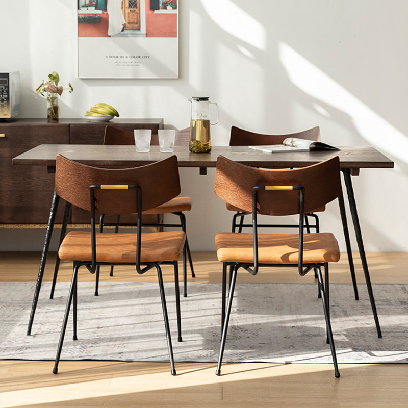 Traditional Luxury Rectangle Dining Site Table Solid Wood Furniture with 4-foot