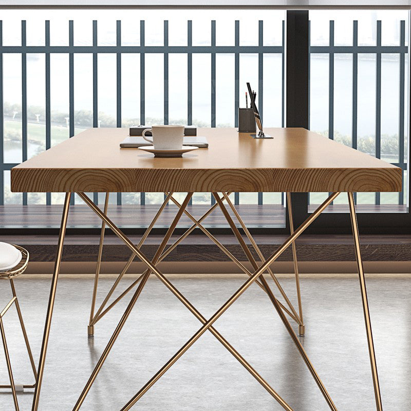 Traditional Luxury Rectangle Dining Site Table Pine Solid Wood Furniture