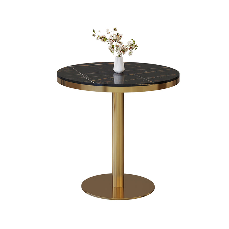 Sintered Stone Dining Table Traditional Luxury Dining Table with Gold Base