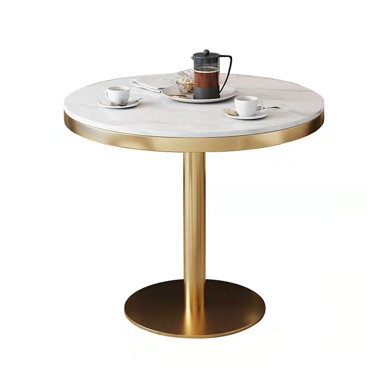 Sintered Stone Dining Table Traditional Luxury Dining Table with Gold Base