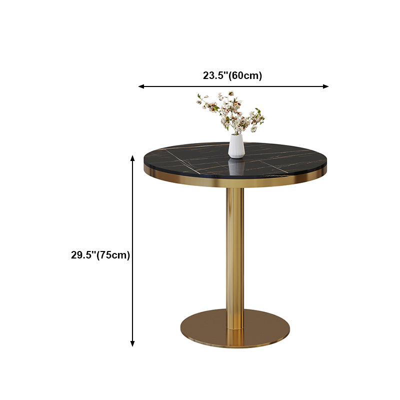 Sintered Stone Dining Table Traditional Luxury Dining Table with Gold Base